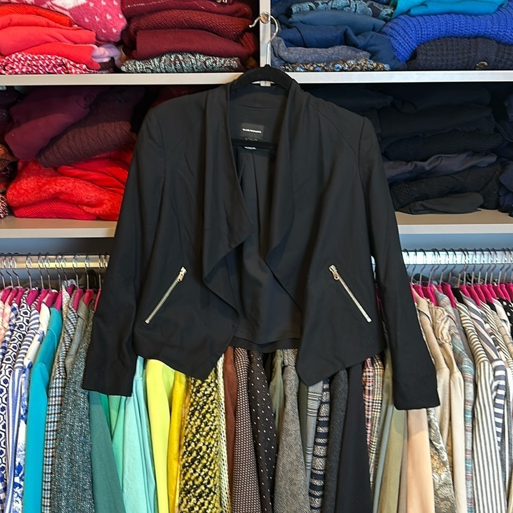 Club Monaco black open front blazer size XS
